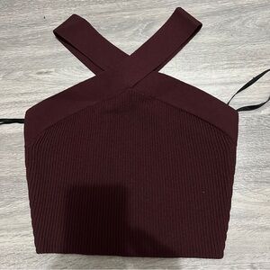 Babaton cross neck top xs